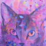 Imagen Serie fluo: gato . Acrílico sobre lienzo, 2009. De itziar hernando urcullu