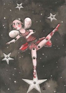 Danzando entre las estrellas t_136 Tinta china sobre papel de acuarela 23 x 31 cm 2015 itzi hernando