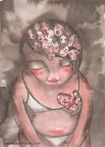 Sí, os escucho a todos t_138 Tinta china sobre papel de acuarela 23 x 31 cm 2015 itzi hernando