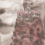 Ilustración libro "Faros sobre un mar de tinta" Mario Sanz Cruz itzihernando