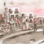 Ilustración libro "Faros sobre un mar de tinta" Mario Sanz Cruz itzihernando