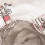 Ilustración libro "Faros sobre un mar de tinta" Mario Sanz Cruz itzihernando