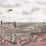 Ilustración libro "Faros sobre un mar de tinta" Mario Sanz Cruz itzihernando