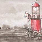Ilustración libro "Faros sobre un mar de tinta" Mario Sanz Cruz itzihernando