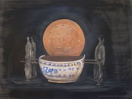 Boceto taza Quo Vadis? Música Ruperto Chapí Libreto Sinesio Delgado Dir. musical Manuel Coves Dir. Escénica Enrique Viana UC3M y CTE