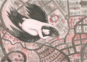 Otras vistas t_134 Tinta china sobre papel de acuarela 31 x 23 cm 2015 itzi hernando
